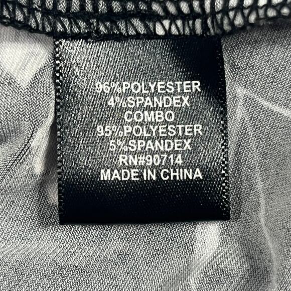 MSK Women Plus 2X Black White Floral Top Bell Sleeve Blouse Top Flowy Stretchy - Picture 9 of 10